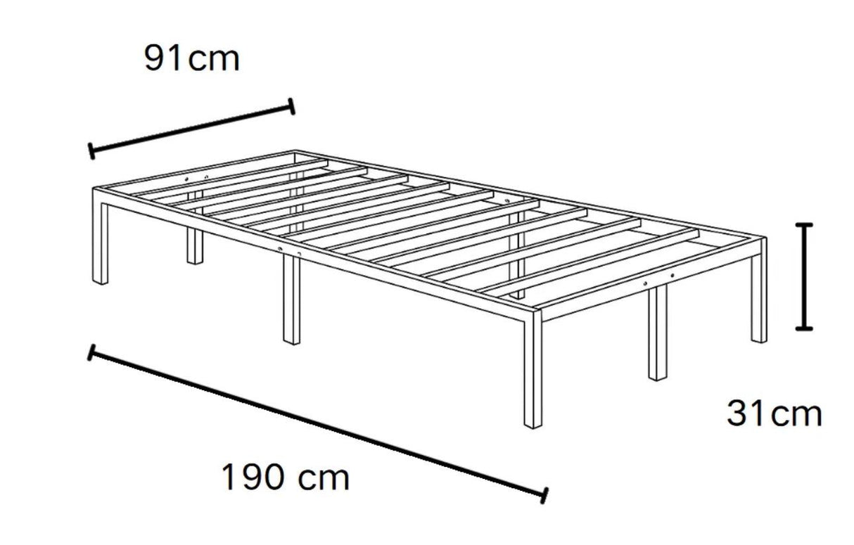 Sommier métallique 90x190